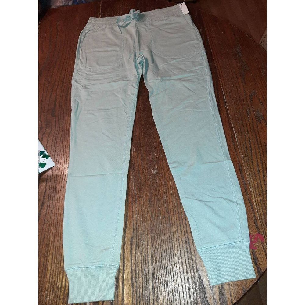 New XS Amazon Essential Bluish Green Casual Athletic Loungewear Jogger Pants NWT